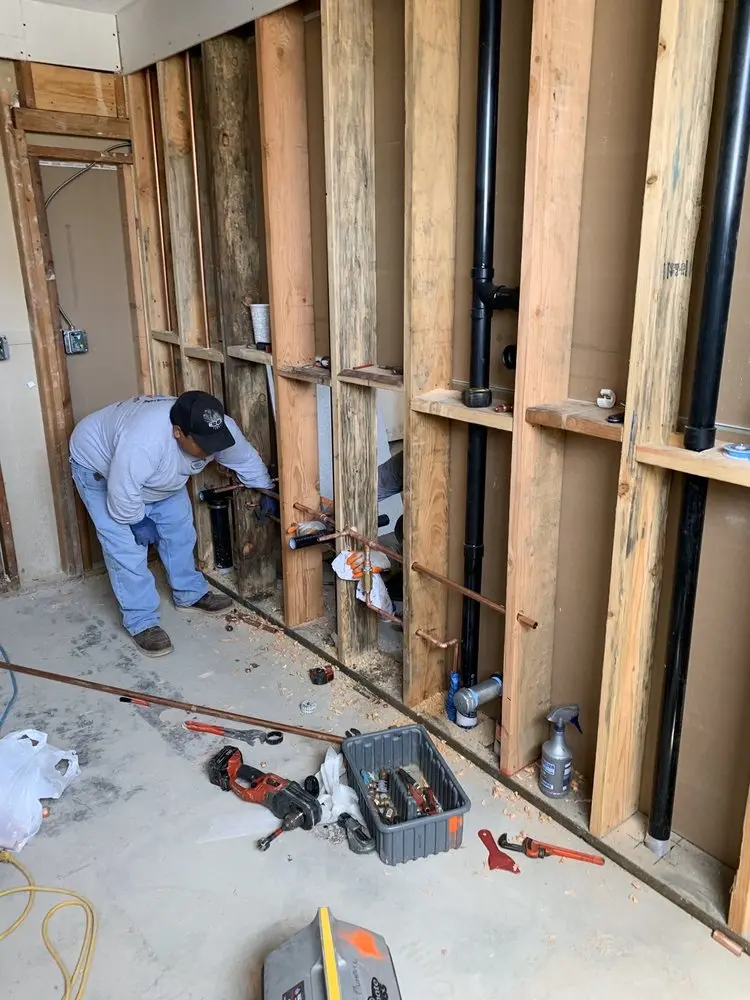 Commercial rough-in plumbing for Gas Line Repair in Winslows